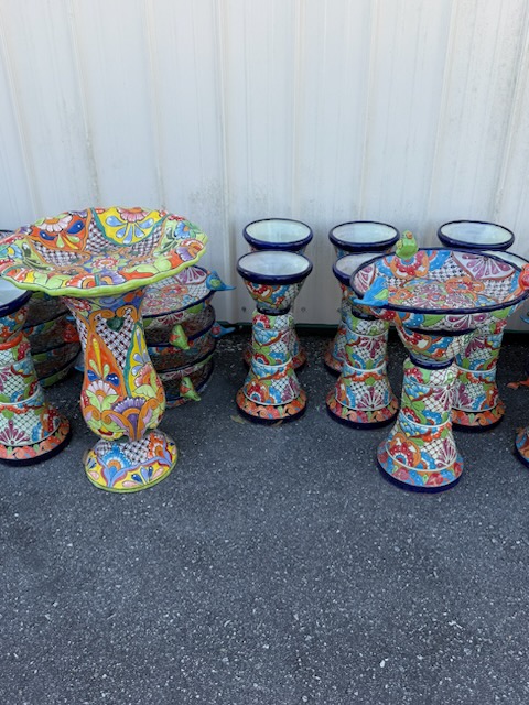 Ceramic birdbaths
